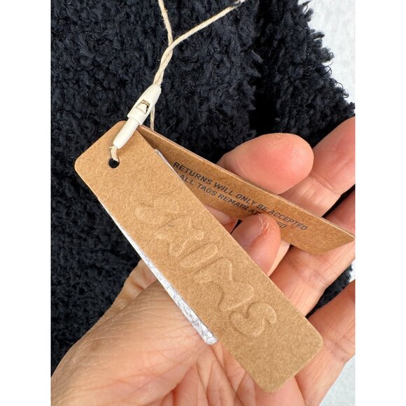 SKIMS Cozy Knit‎ Tank Black fuzzy soft onyx lounge sz 4X/5X - Picture 2 of 7